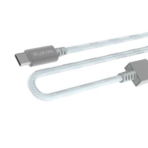Rukini USB-A to USB-C Charge and Sync Cable Grey 2m Rukini USB-A to USB-C Charge and Sync Cable Grey 2m